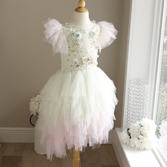 Tutu Du Monde Colour Theory Dress Mint Splice Mix Party Daddy Daughter Dance NWT - Picture 1 of 7